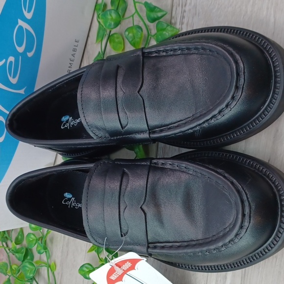Aqua College Hearty Black Leather Waterproof Loafer NIB - Picture 4 of 8